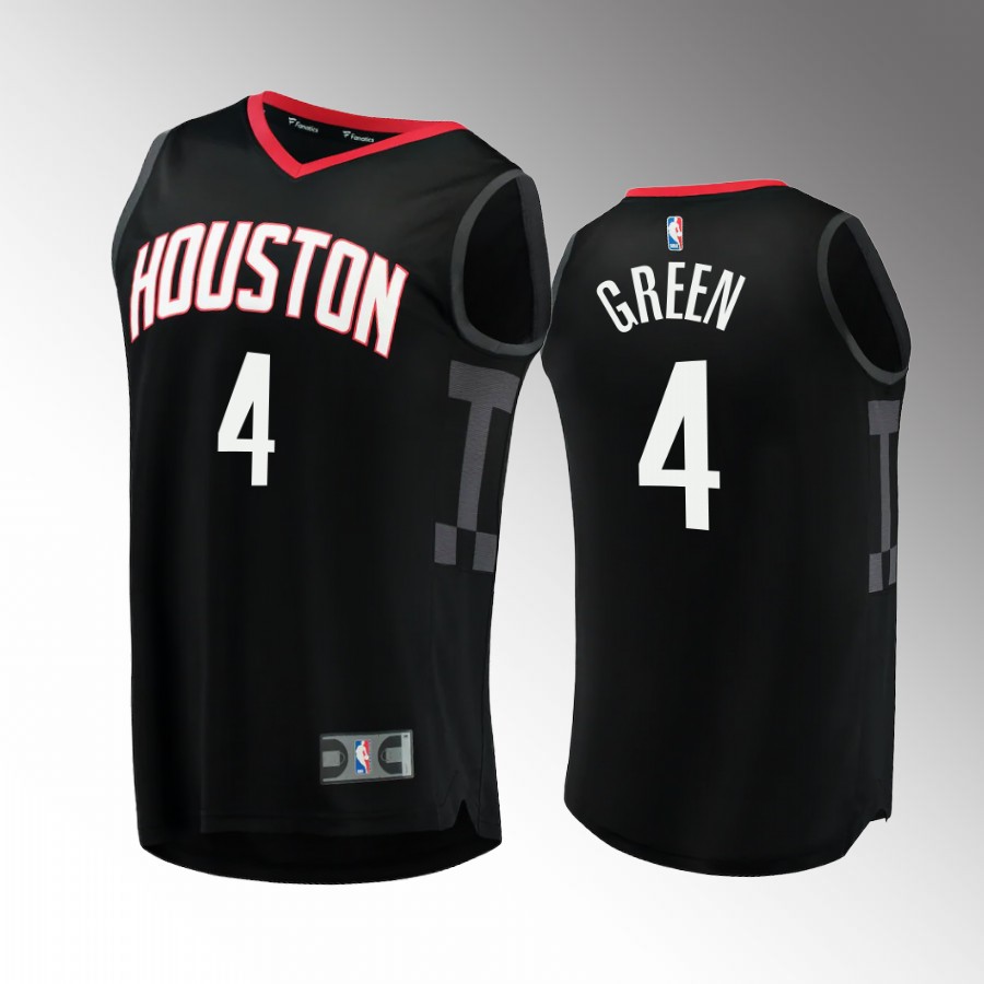 Houston Rockets #4 Jalen Green Statement Jersey Black