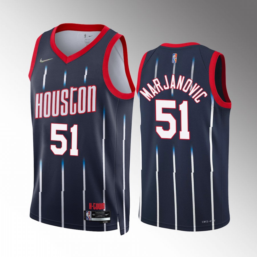 Houston Rockets Boban Marjanovic #51 City Edition Navy Jersey Trade