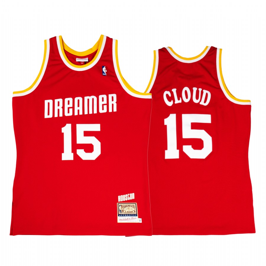 Houston Rockets Cloud J.Cole Dreamer Red Jersey #15 Throwback