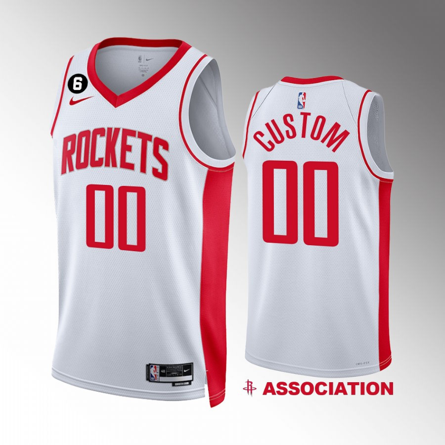 Houston Rockets Custom 00 Association Edition White Jersey Swingman