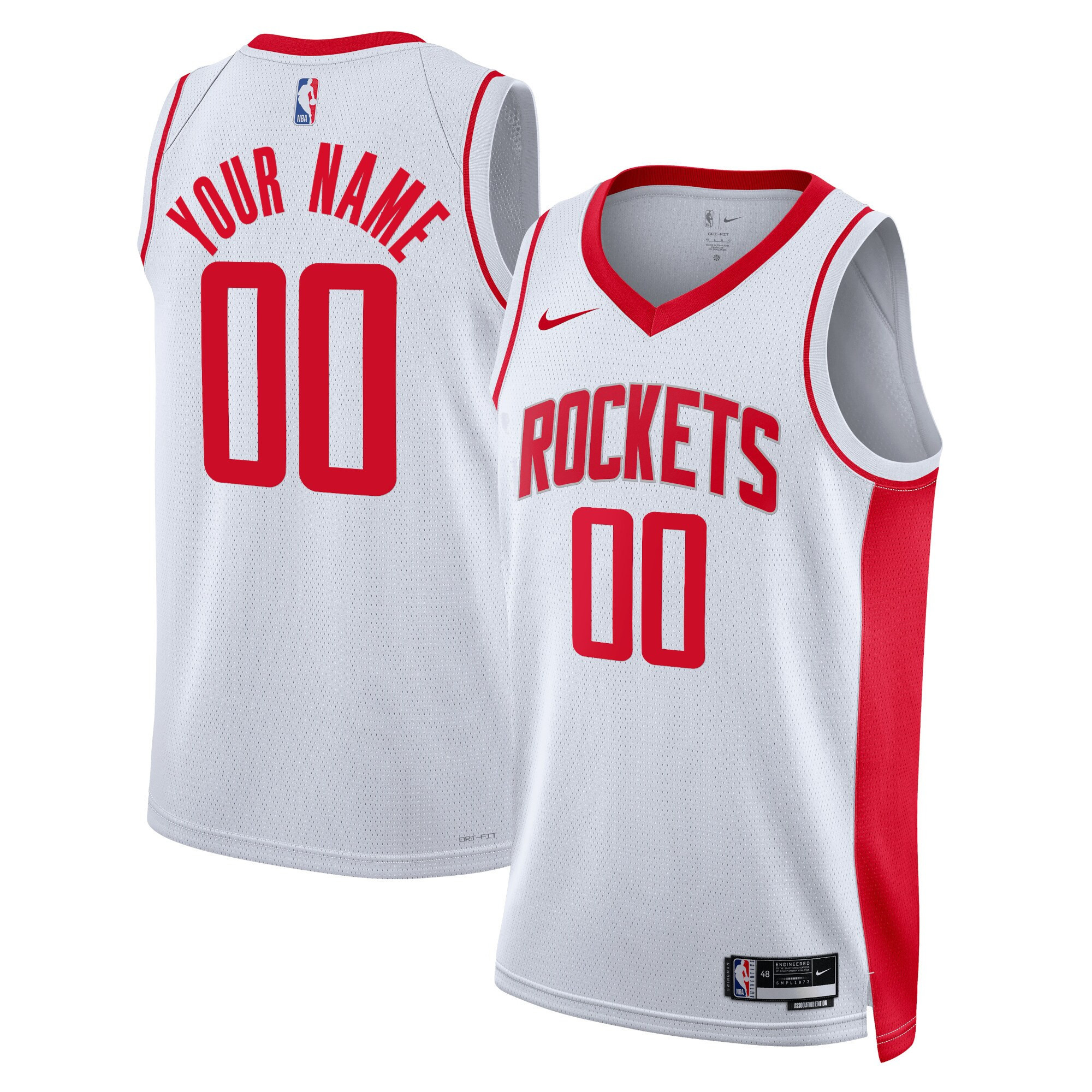 Houston Rockets Custom Collection White Icon Jersey - All Stitched