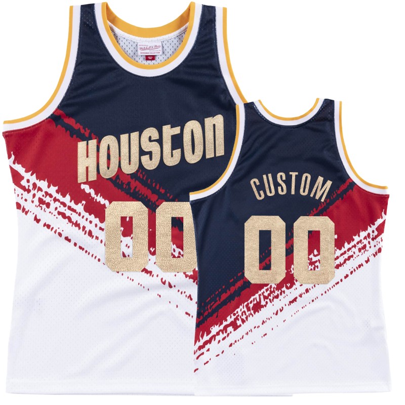 Houston Rockets Custom Independence Men's #00 Throwback Jersey