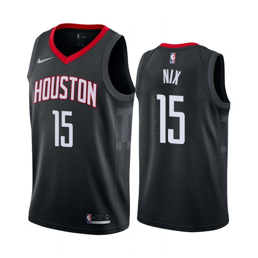 Houston Rockets Daishen Nix #15 Black Statement Edition Jersey