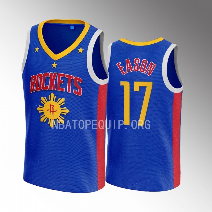 Houston Rockets Filipino Heritage Night Tari Eason Royal #17 Jersey 