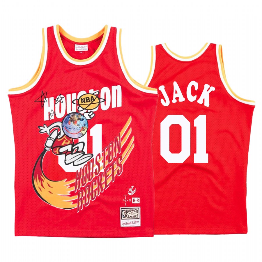 Houston Rockets Jack #01 Red Travis Sott X Houston Rockets Jersey