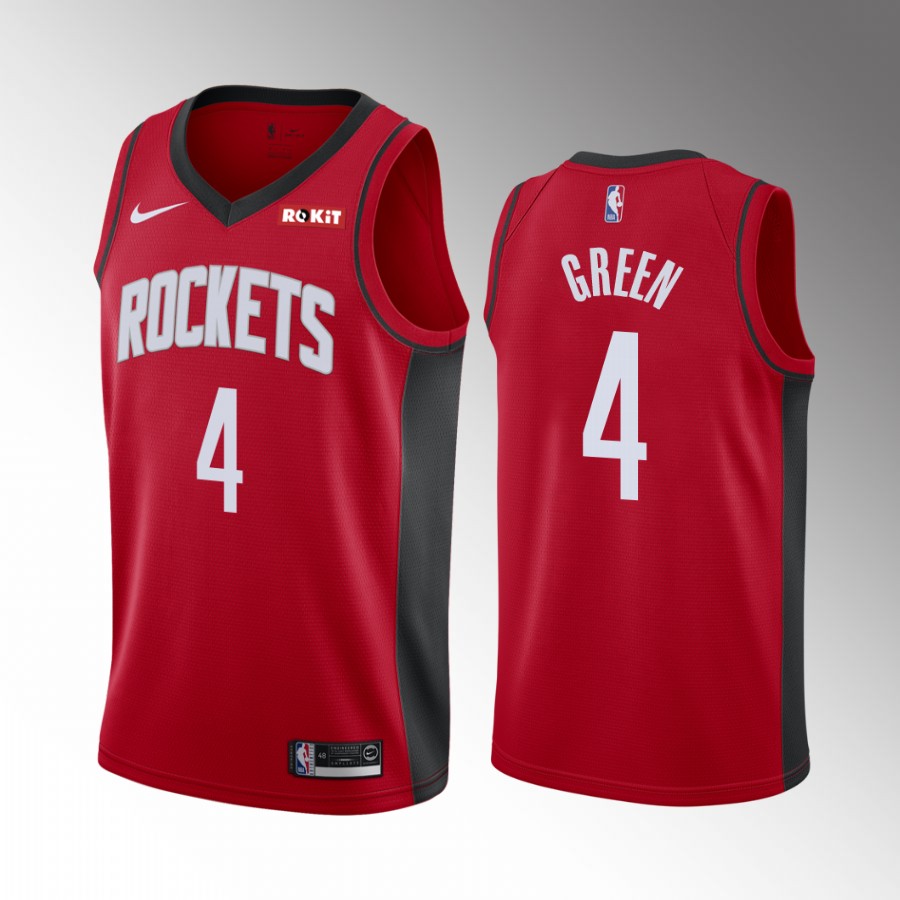 Houston Rockets Jalen Green #4 Icon Edition Red Jersey