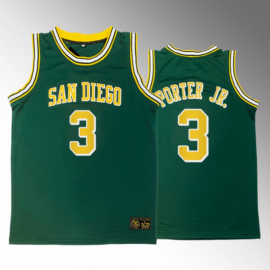 Houston Rockets Kevin Porter Jr. Heritage 1996-1971 #3 Green Jersey