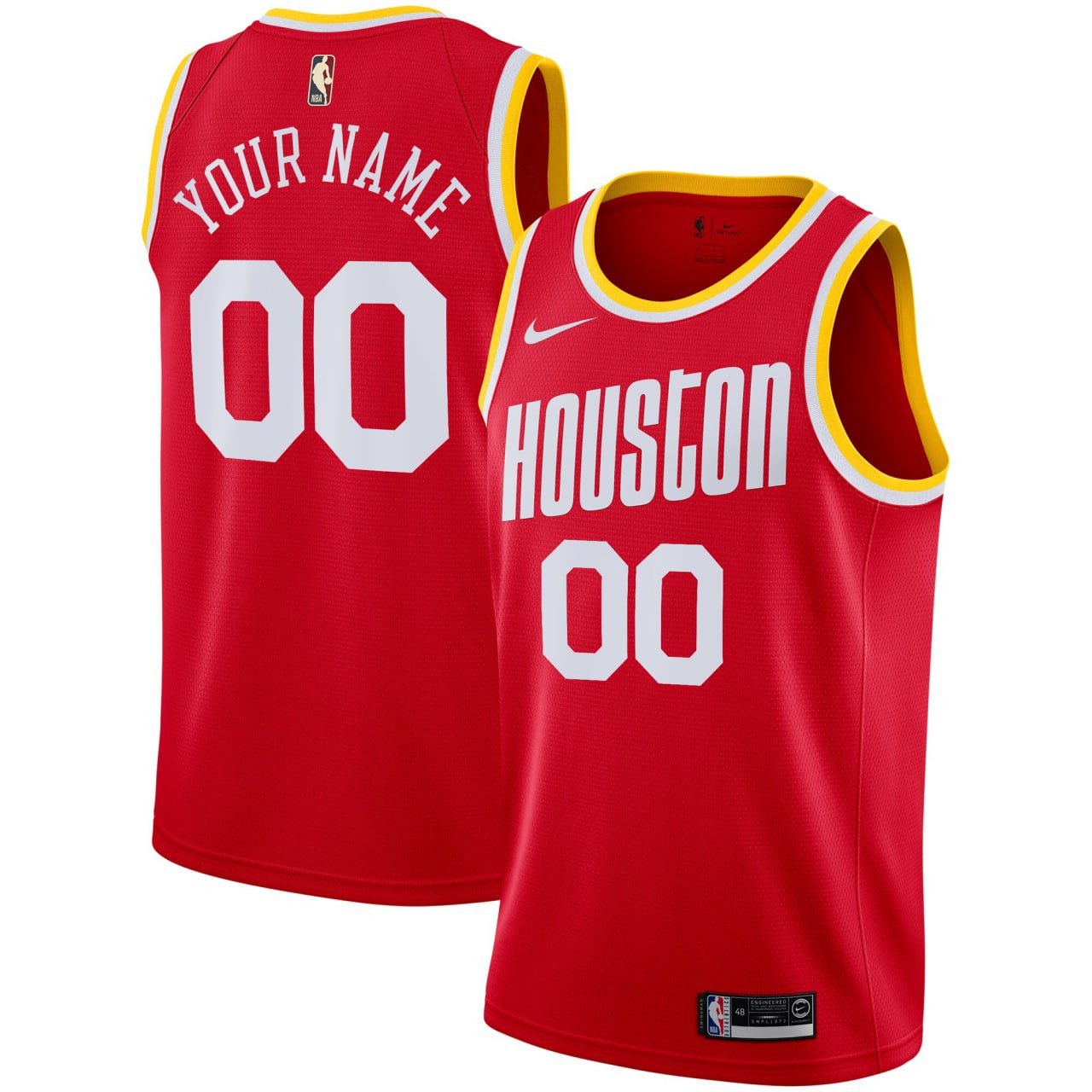 Houston Rockets Red Custom Jersey - All Stitched