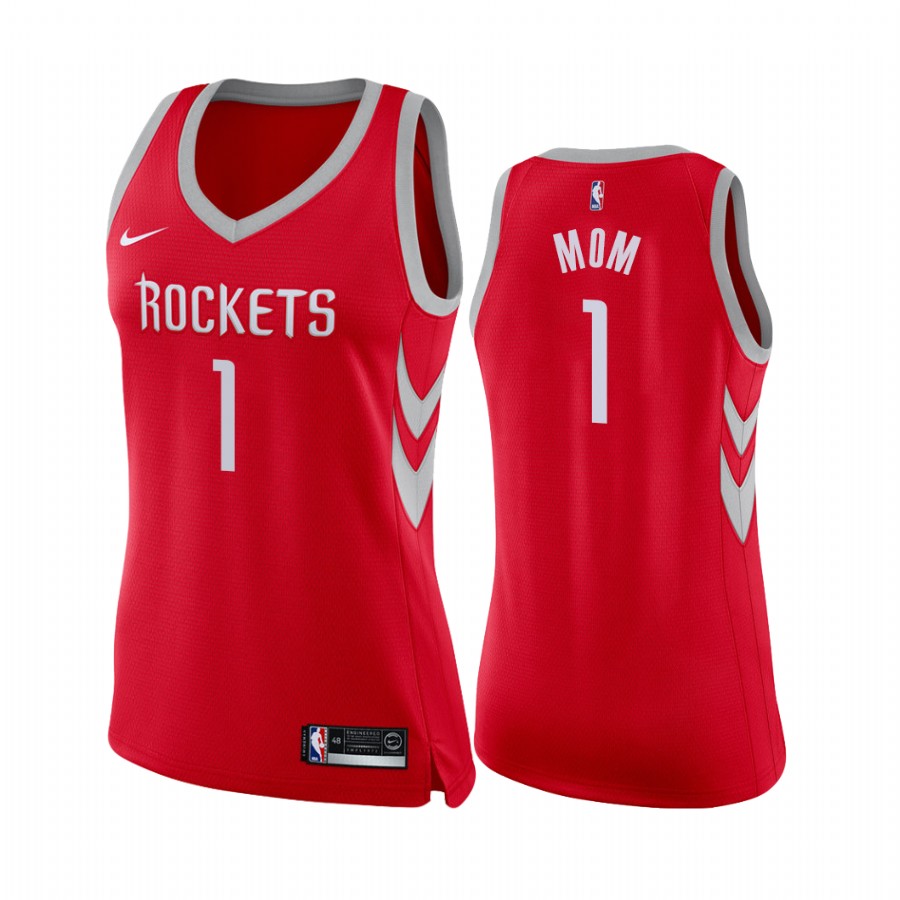 Houston Rockets Red NO.1 Mom Jersey Mothers Day Women