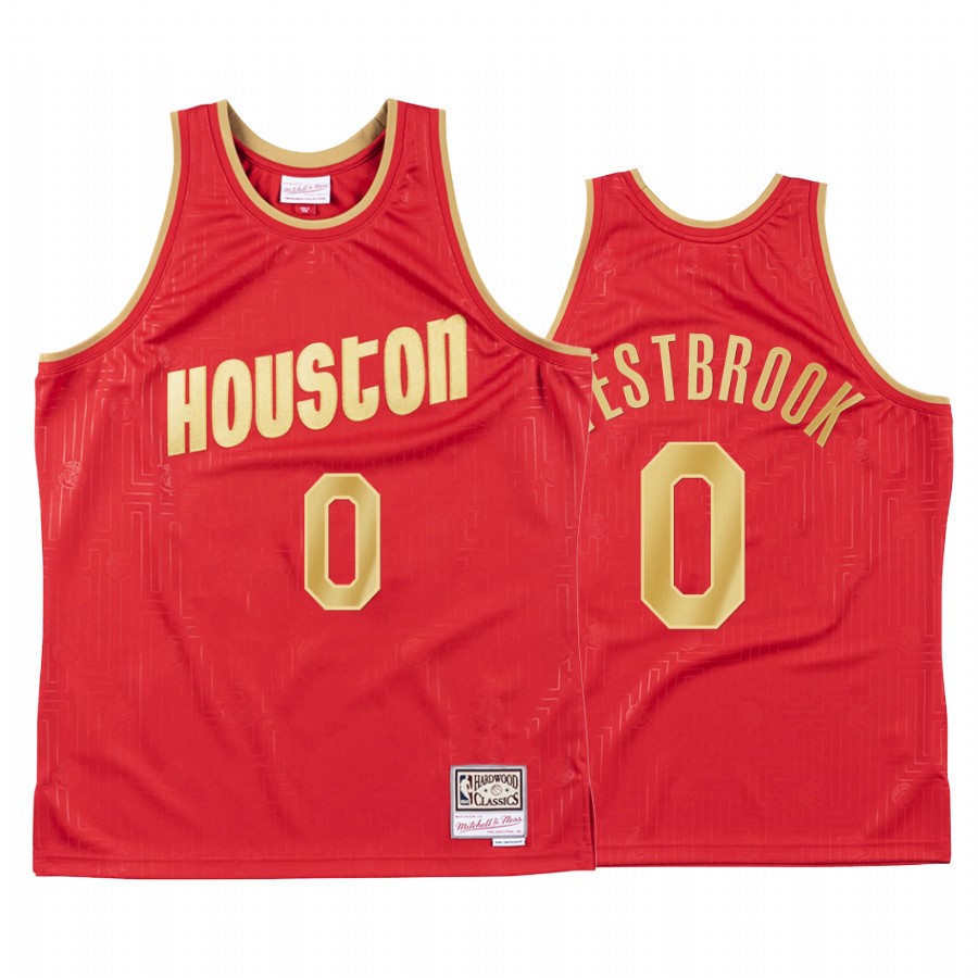 Houston Rockets Russell Westbrook CNY Red Throwback Jersey
