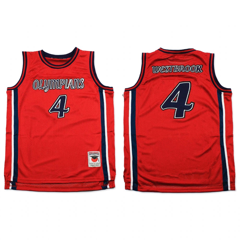 Houston Rockets Russell Westbrook Red Olympians High School Jersey