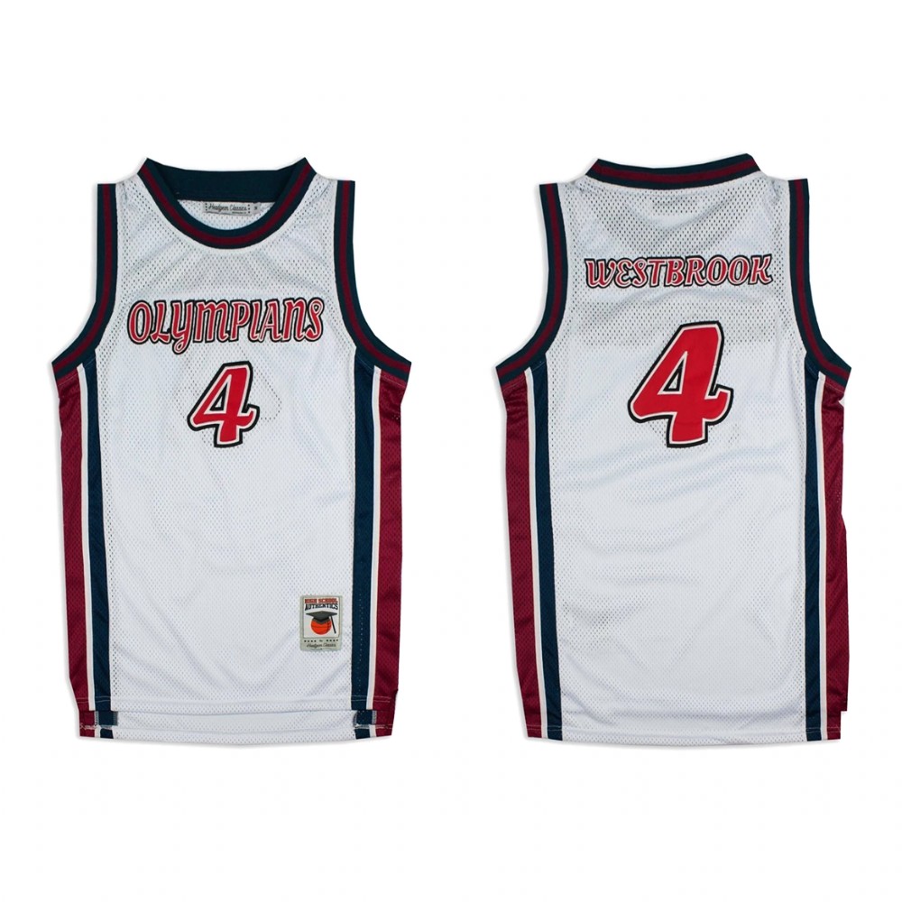 Houston Rockets Russell Westbrook White Olympians High School Jersey