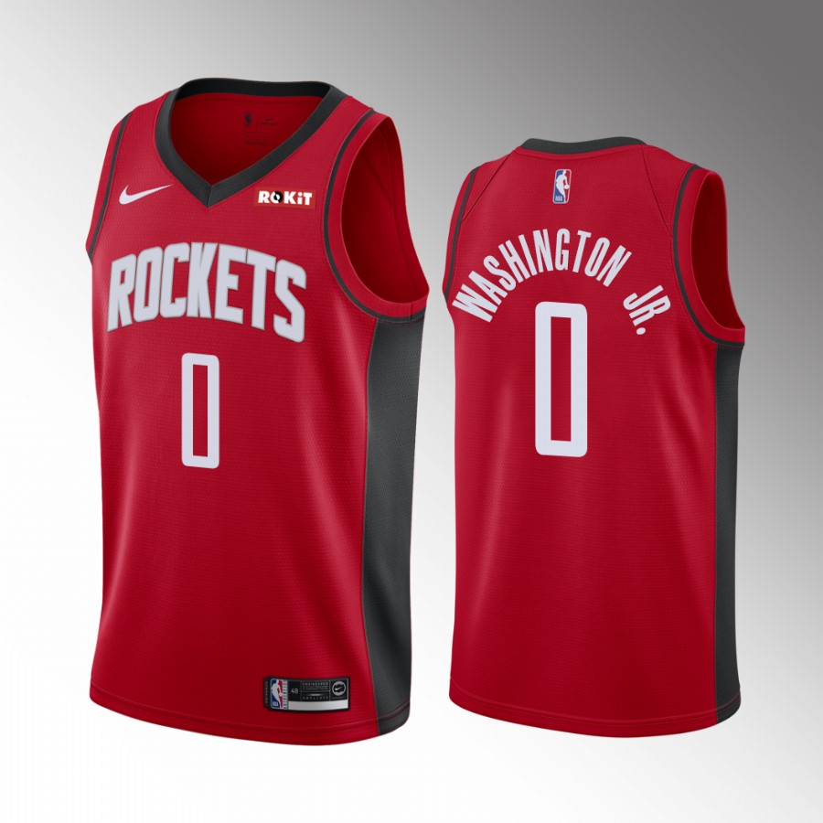 Houston Rockets TyTy Washington Draft Kentucky Wildcats Red #0 Jersey Icon Edition