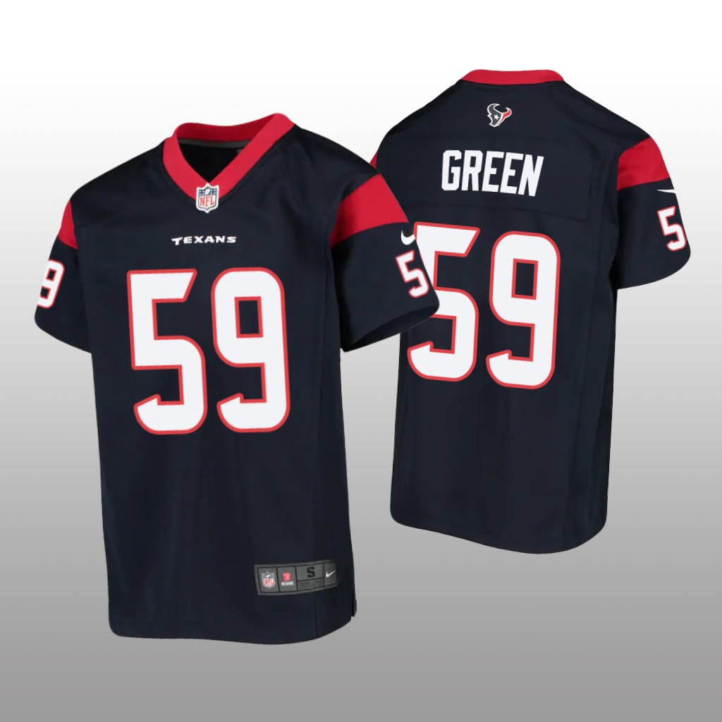 Houston Texans Kenyon Green Navy Jersey Game - Youth