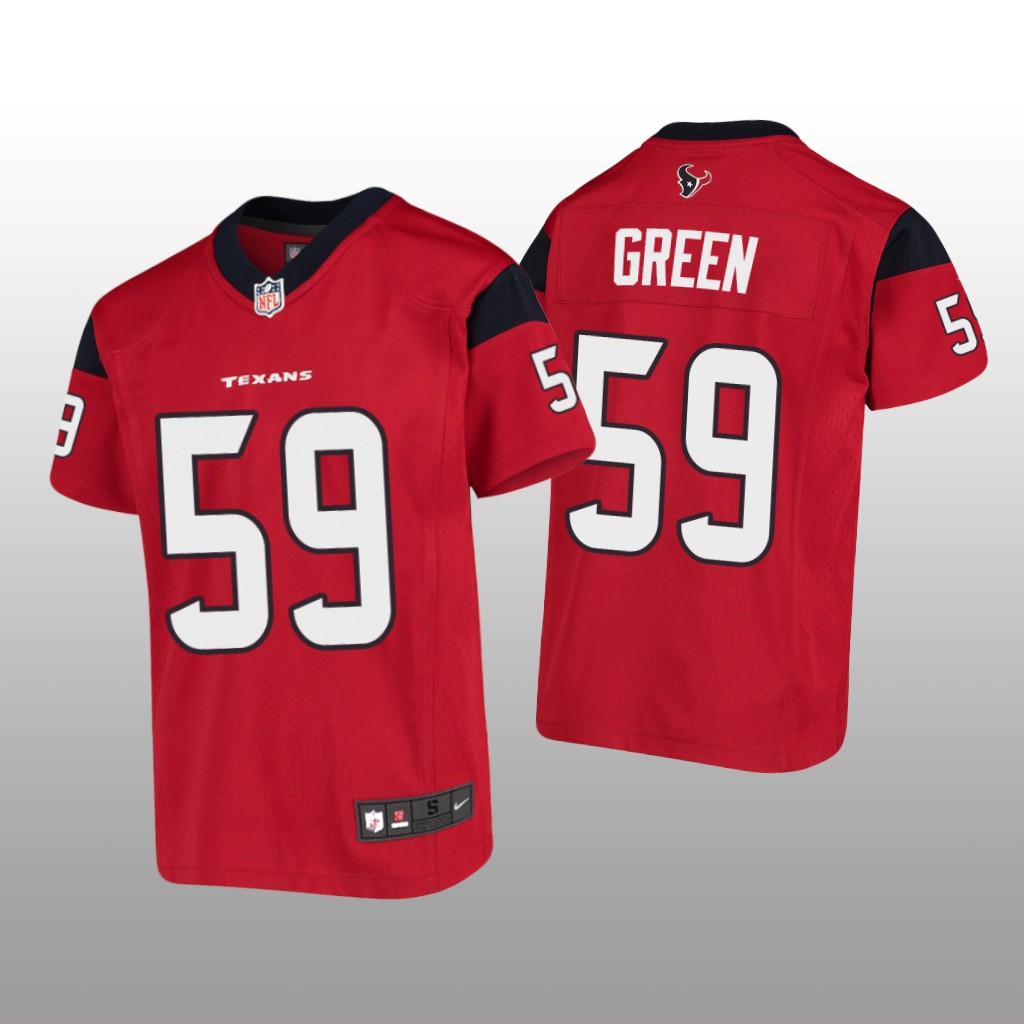 Houston Texans Kenyon Green Red Jersey Game - Youth