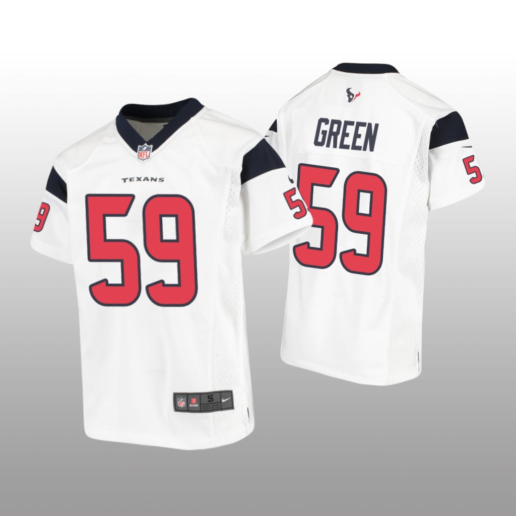 Houston Texans Kenyon Green White Jersey Game - Youth