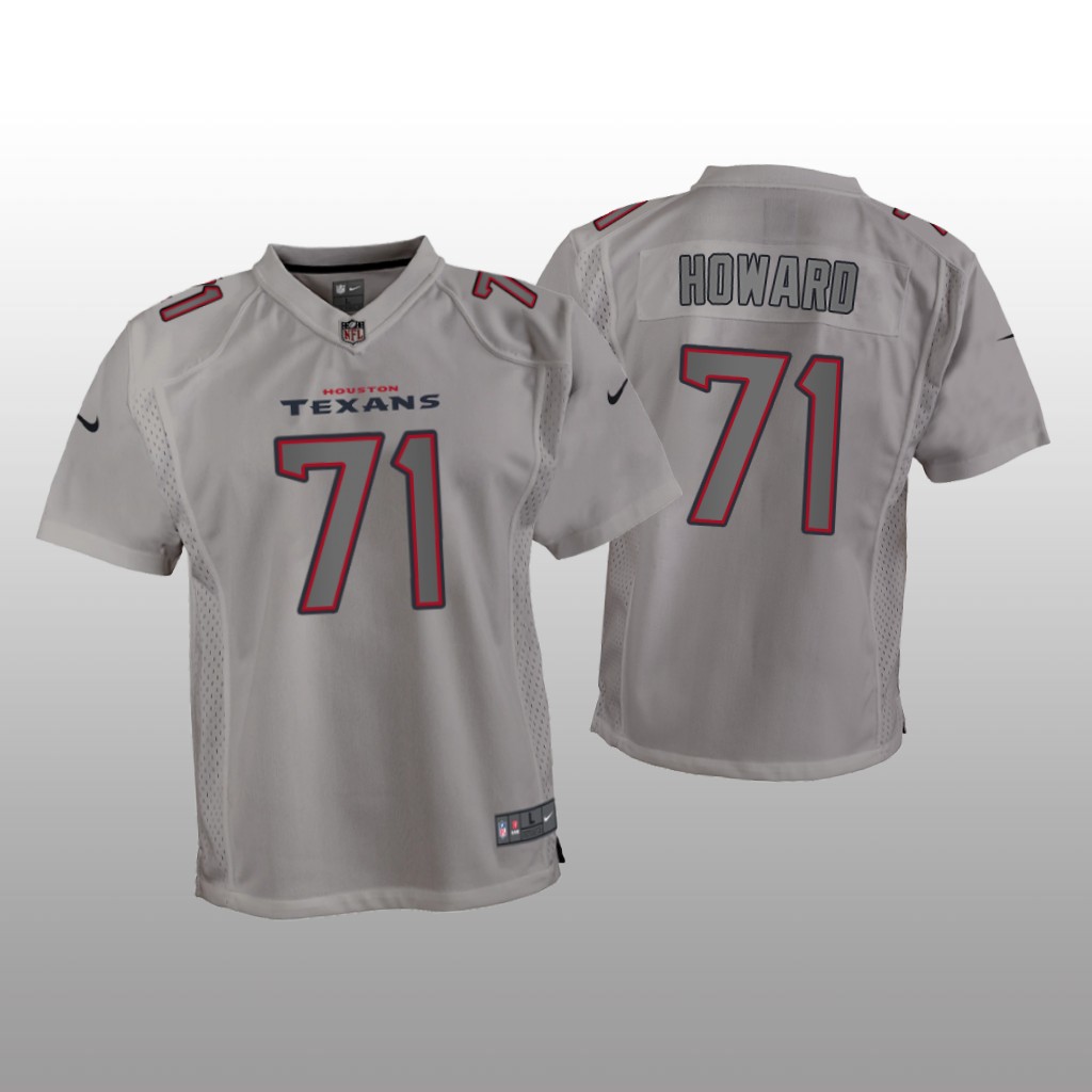 Houston Texans Tytus Howard Gray Jersey Atmosphere Fashion Game - Youth