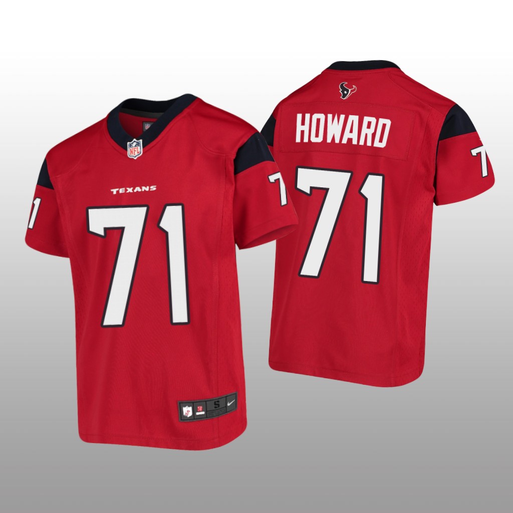 Houston Texans Tytus Howard Red Jersey Game - Youth