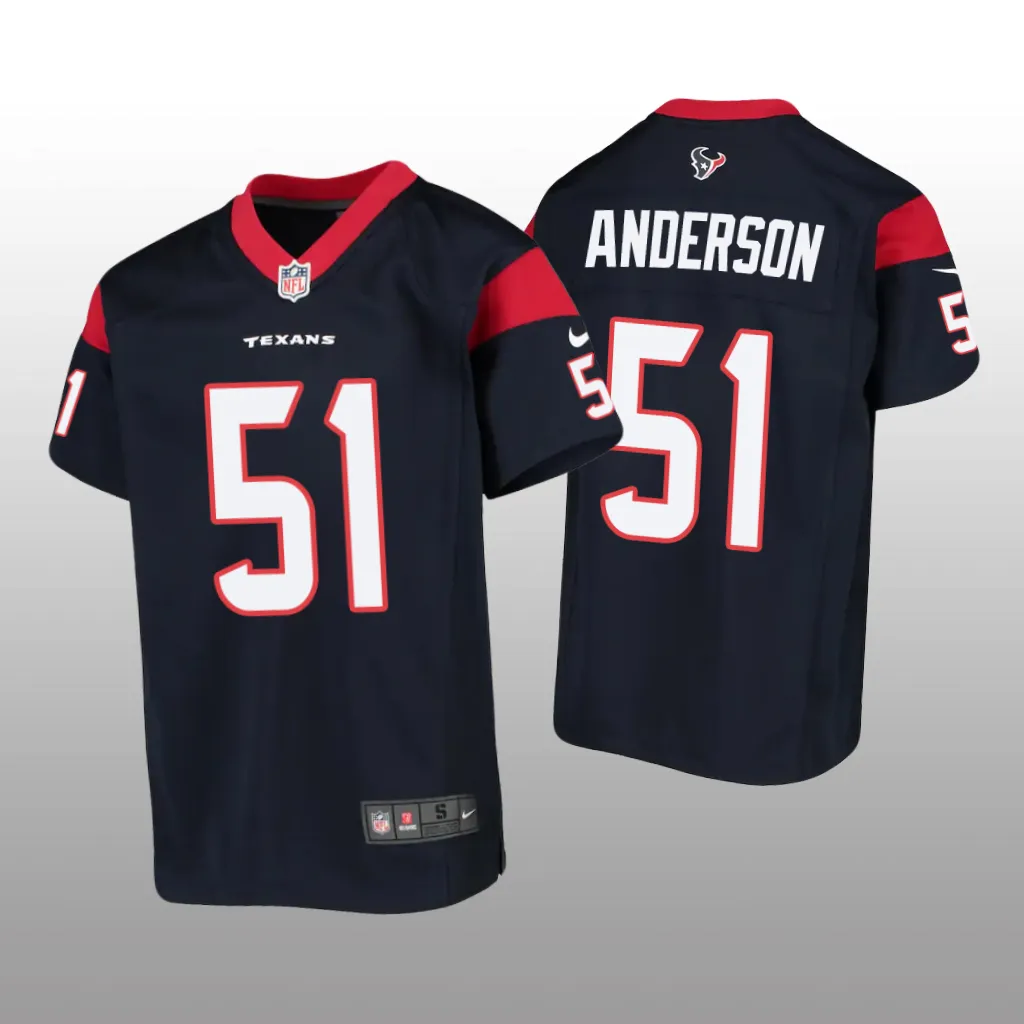 Houston Texans Will Anderson Navy Jersey Game - Youth