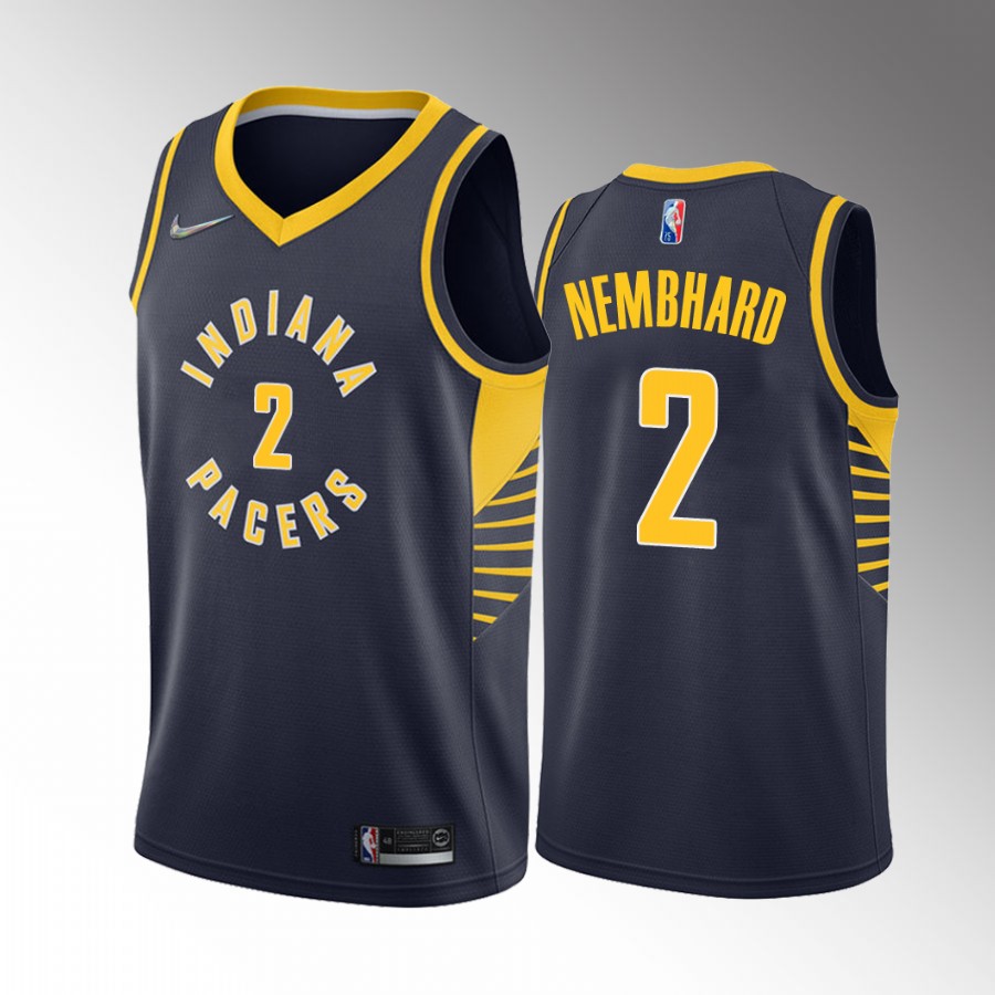 Indiana Pacers Andrew Nembhard Draft #2 Navy Jersey Icon Edition Gonzaga Bulldogs
