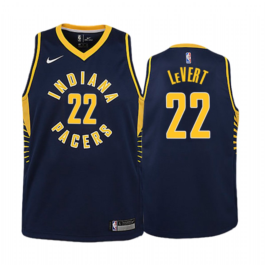 Indiana Pacers Caris LeVert Icon Edition Navy Youth Jersey Trade #22