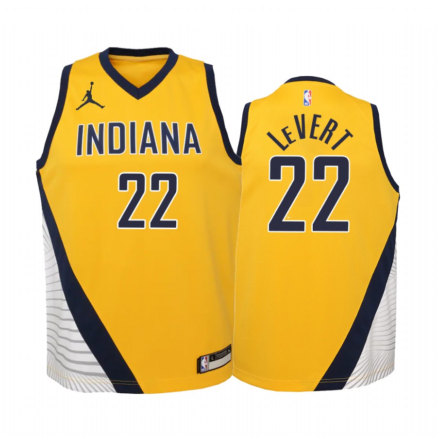 Indiana Pacers Caris LeVert Statement Edition Gold Youth Jersey Trade #22