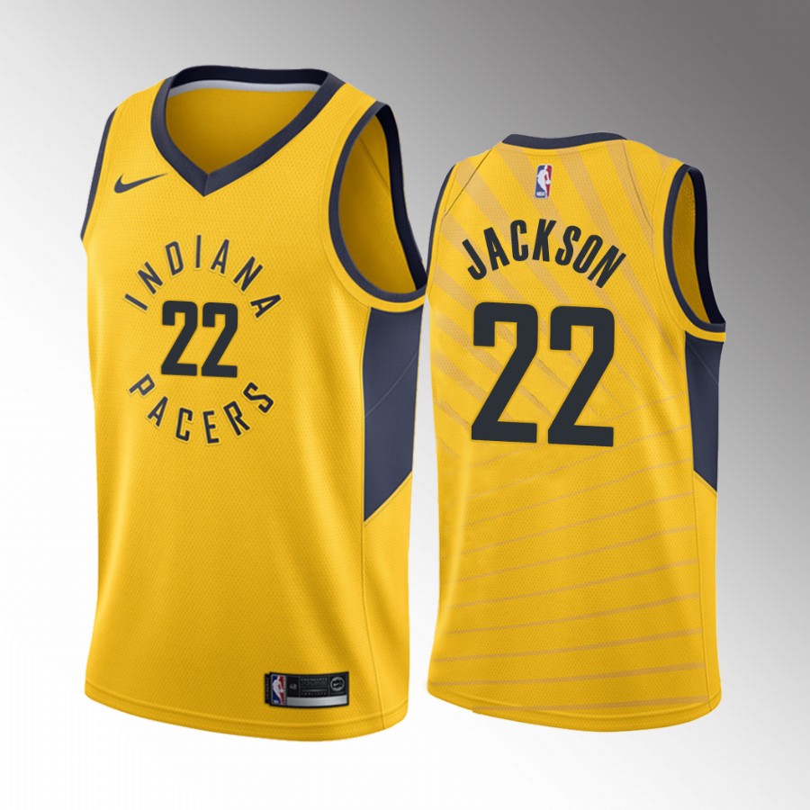 Indiana Pacers Isaiah Jackson #22 Statement Edition Gold Jersey