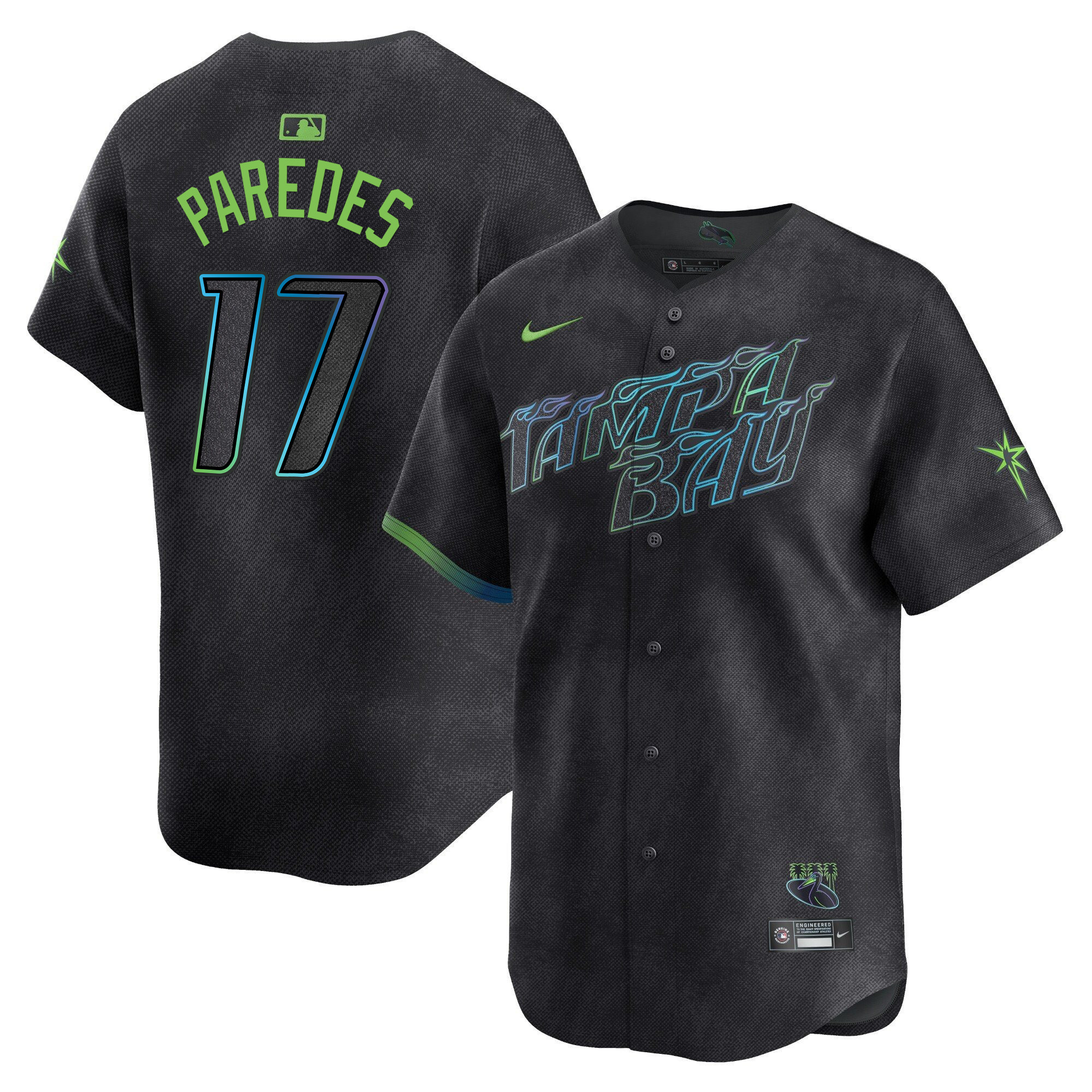 Isaac Paredes Men's Tampa Bay Rays City Connect Vapor Premier Limited - Charcoal Jersey
