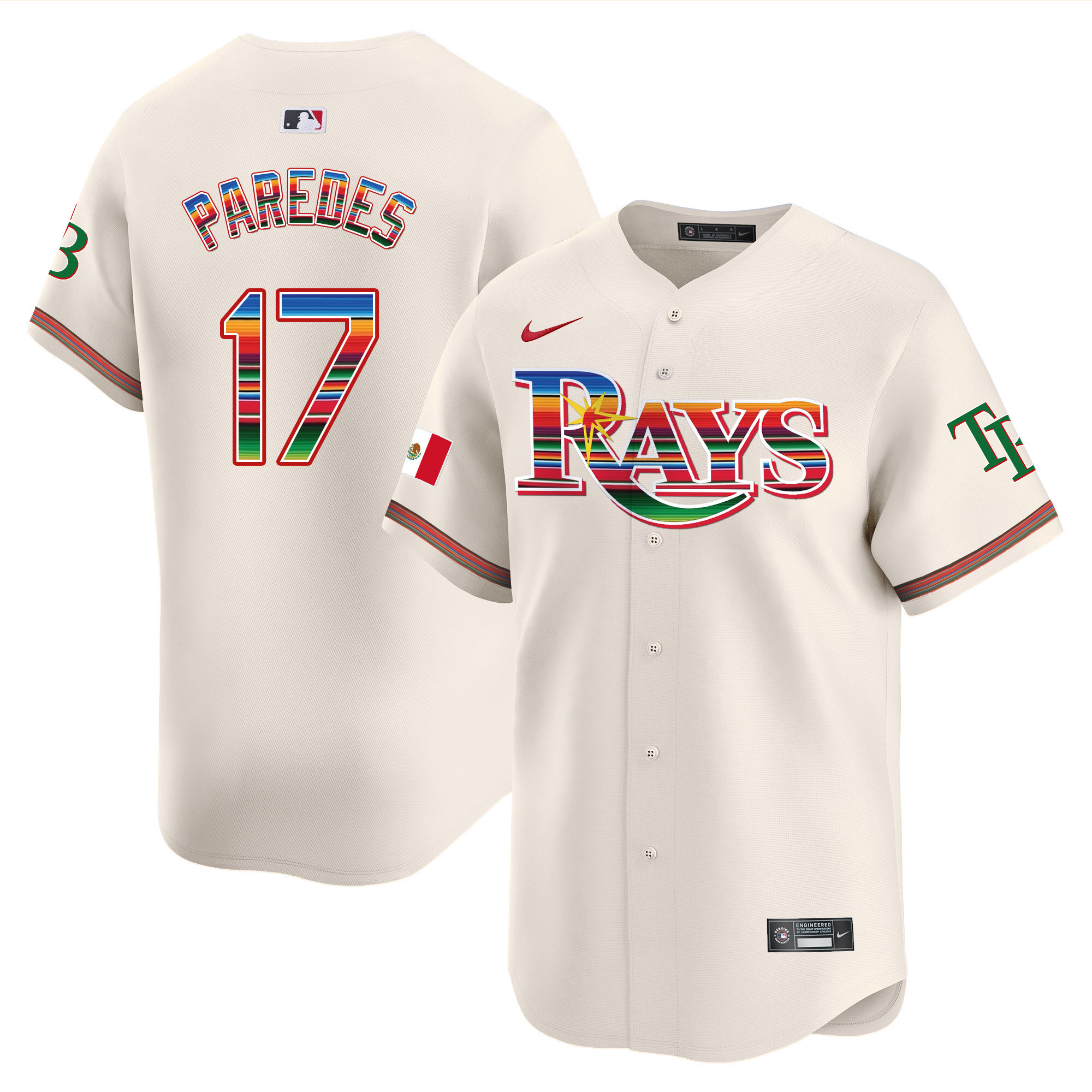 Isaac Paredes Men's Tampa Bay Rays Mexico Vapor Premier Limited Cream Jersey