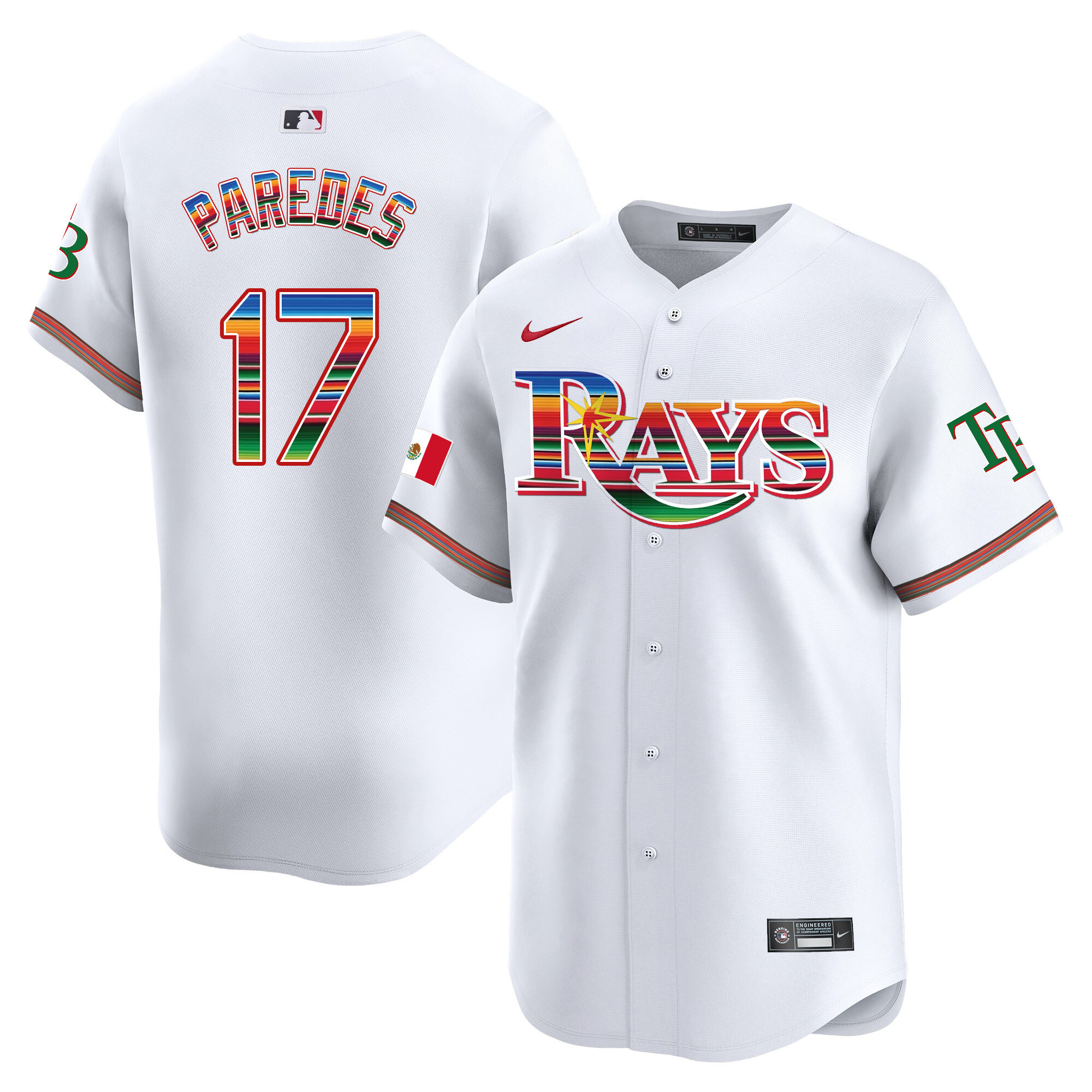 Isaac Paredes Men's Tampa Bay Rays Mexico Vapor Premier Limited White Jersey