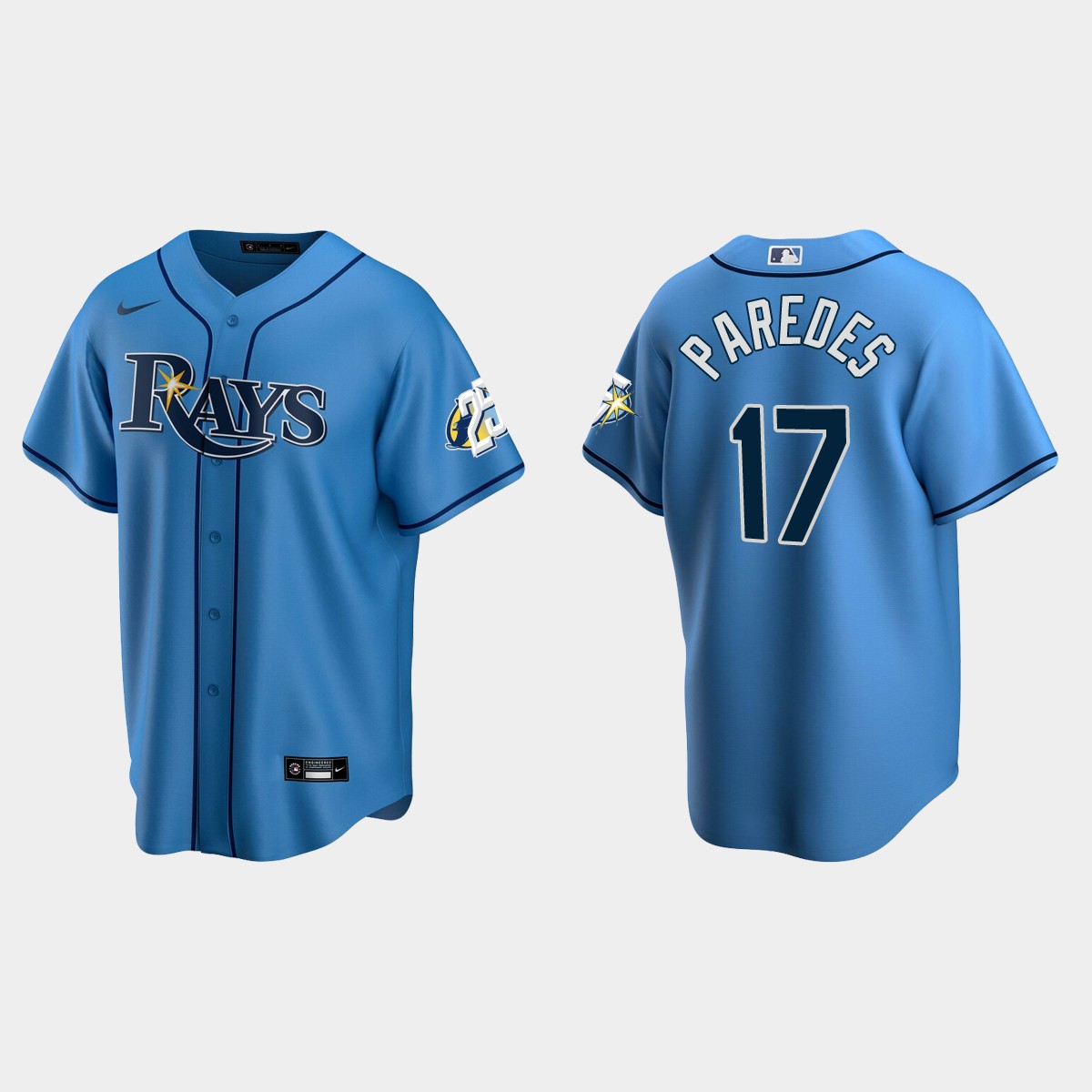 Isaac Paredes Tampa Bay Rays 25th Anniversary Jersey - Light Blue