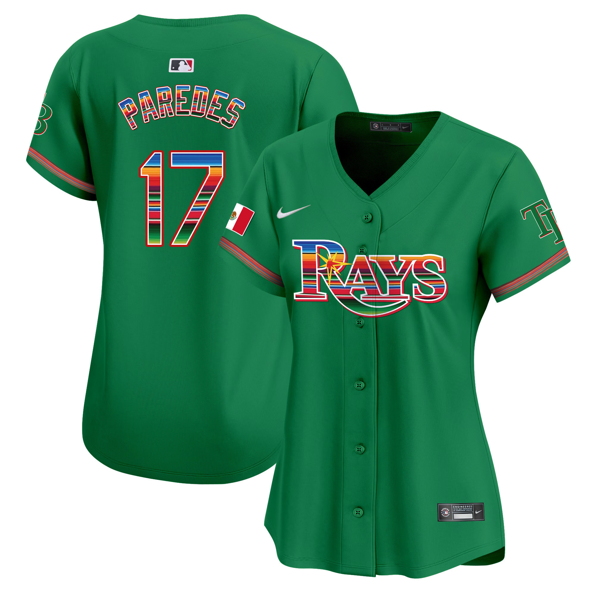 Isaac Paredes Women's Tampa Bay Rays Mexico Vapor Premier Limited Green Jersey
