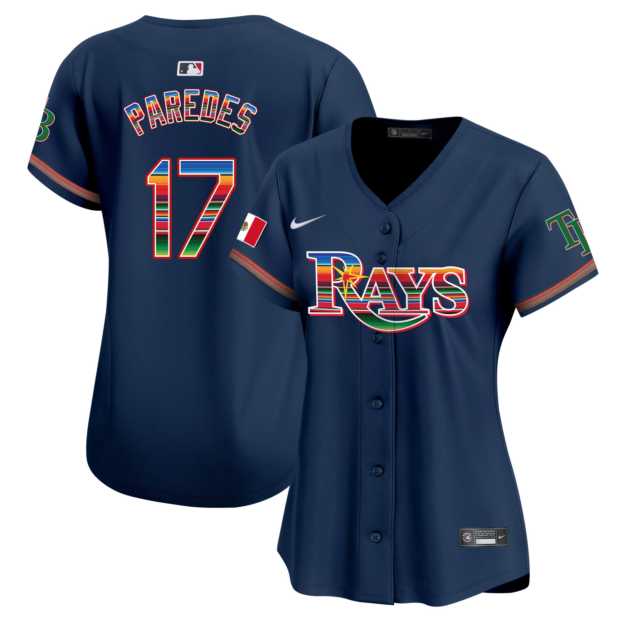 Isaac Paredes Women's Tampa Bay Rays Mexico Vapor Premier Limited Navy Jersey
