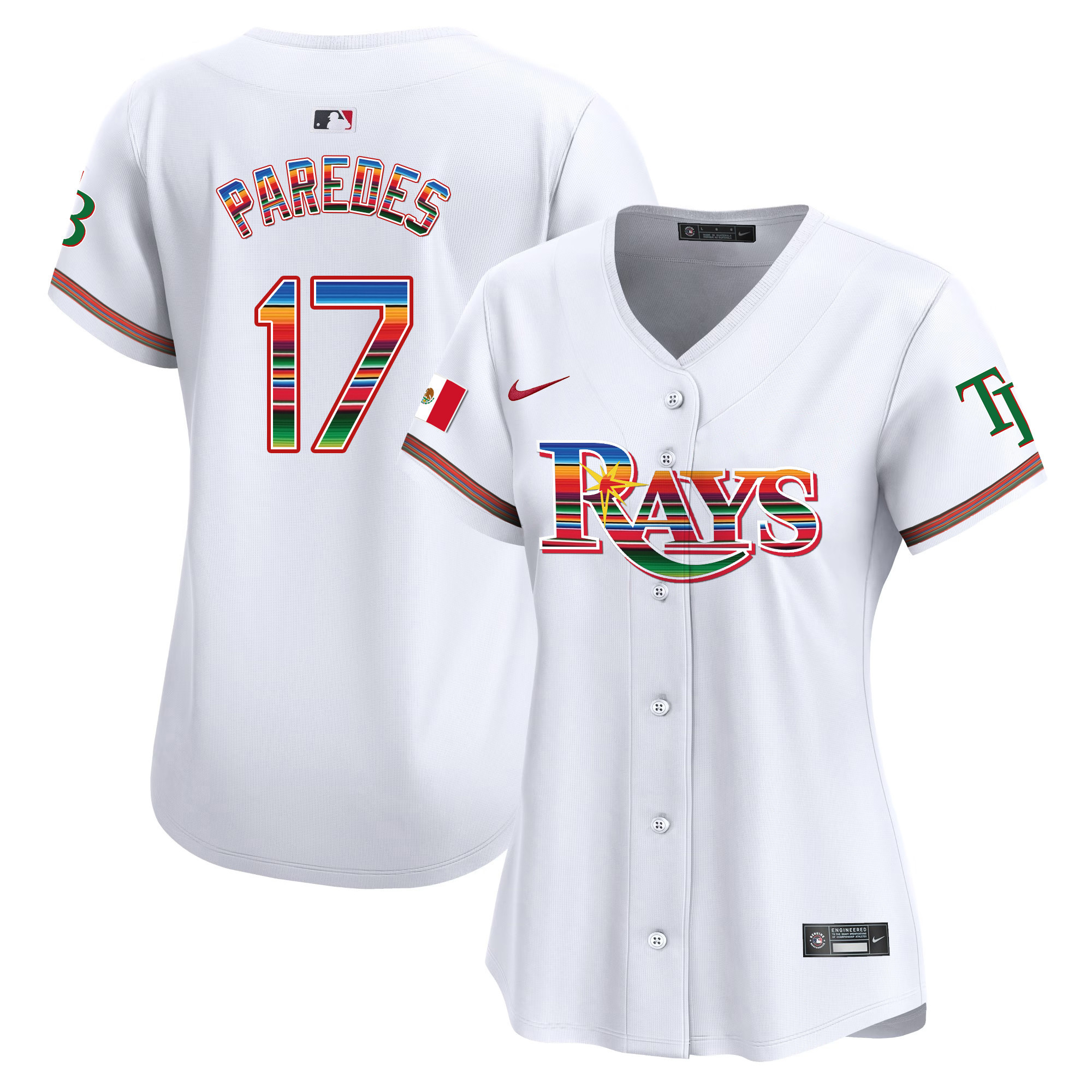 Isaac Paredes Women's Tampa Bay Rays Mexico Vapor Premier Limited White Jersey