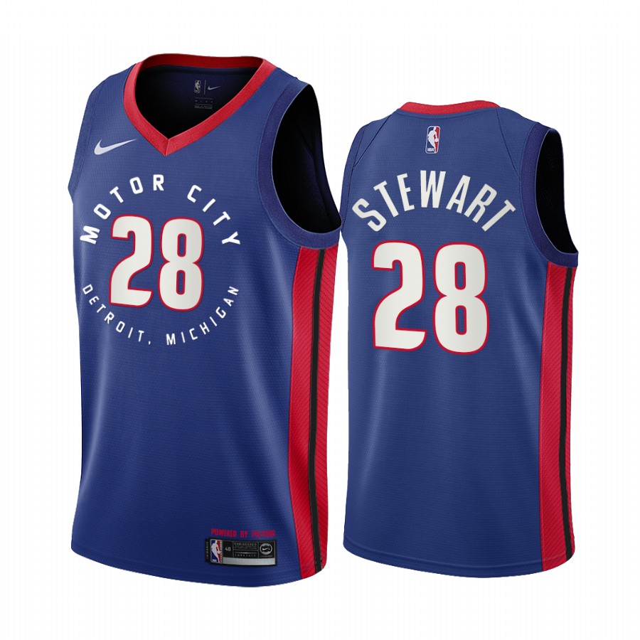 Isaiah Stewart Draft Detroit Pistons Blue City Jersey