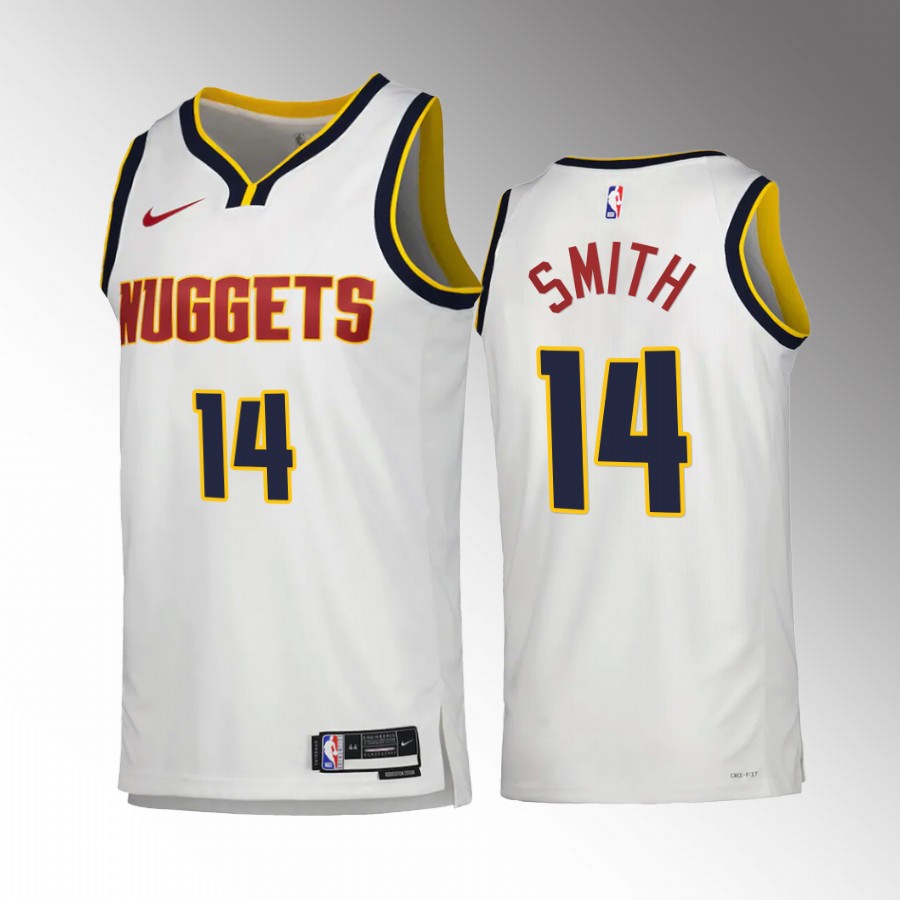Ish Smith Denver Nuggets #14 White Jersey Association Edition Swingman