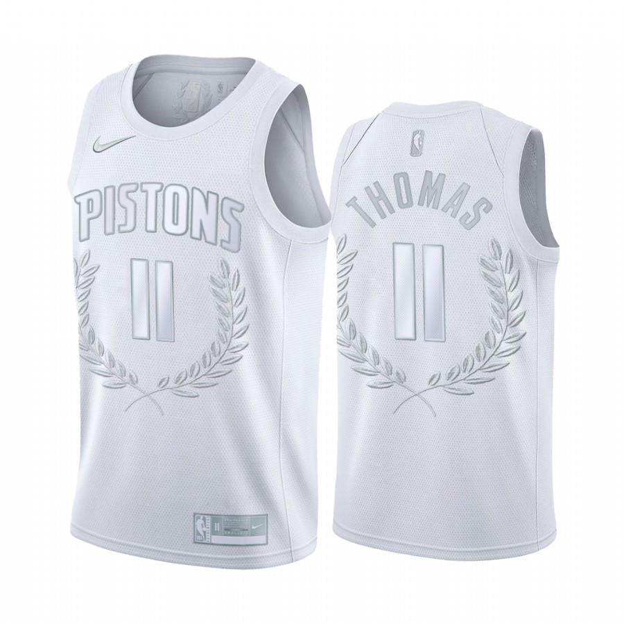 Isiah Thomas #11 Detroit Pistons White MVP Jersey
