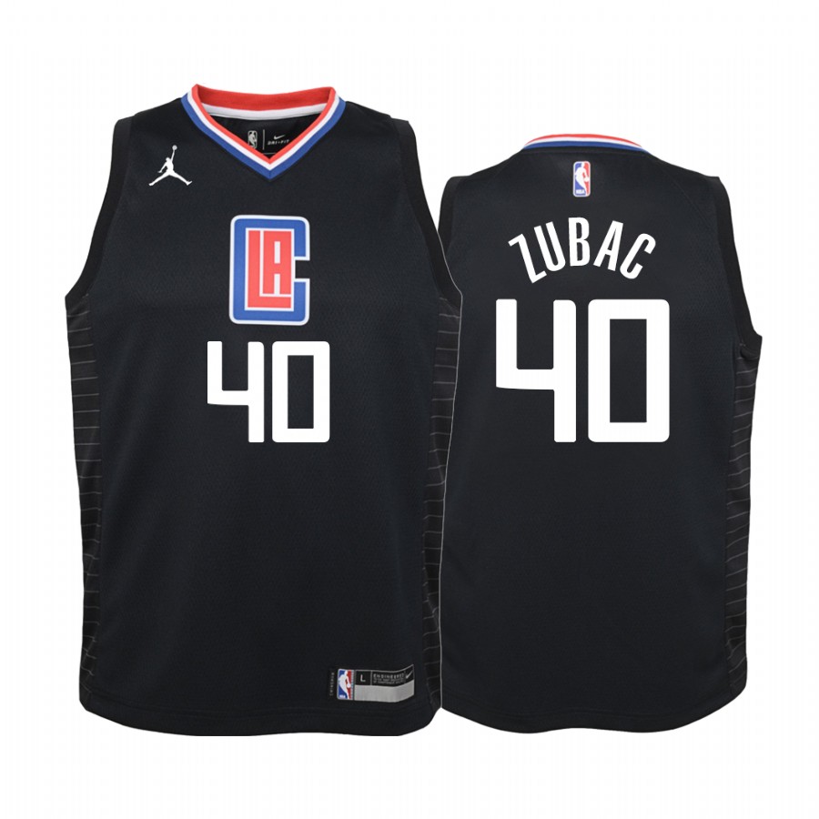 Ivica Zubac LA Clippers Youth Black Statement Jersey Jumpman