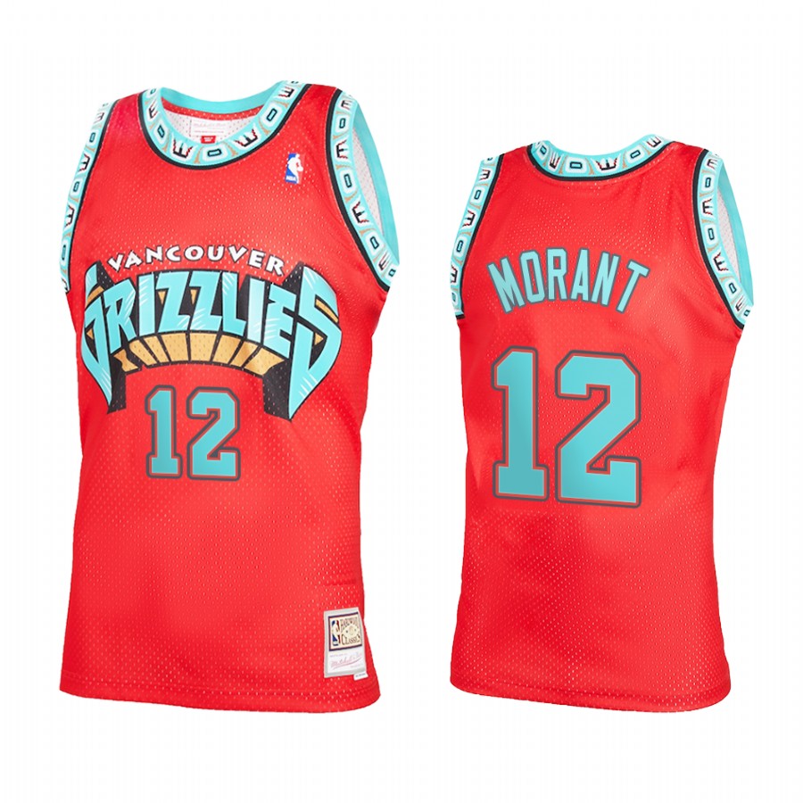 Ja Morant 12 Memphis Grizzlies Reload 2.0 Red Jersey Throwback