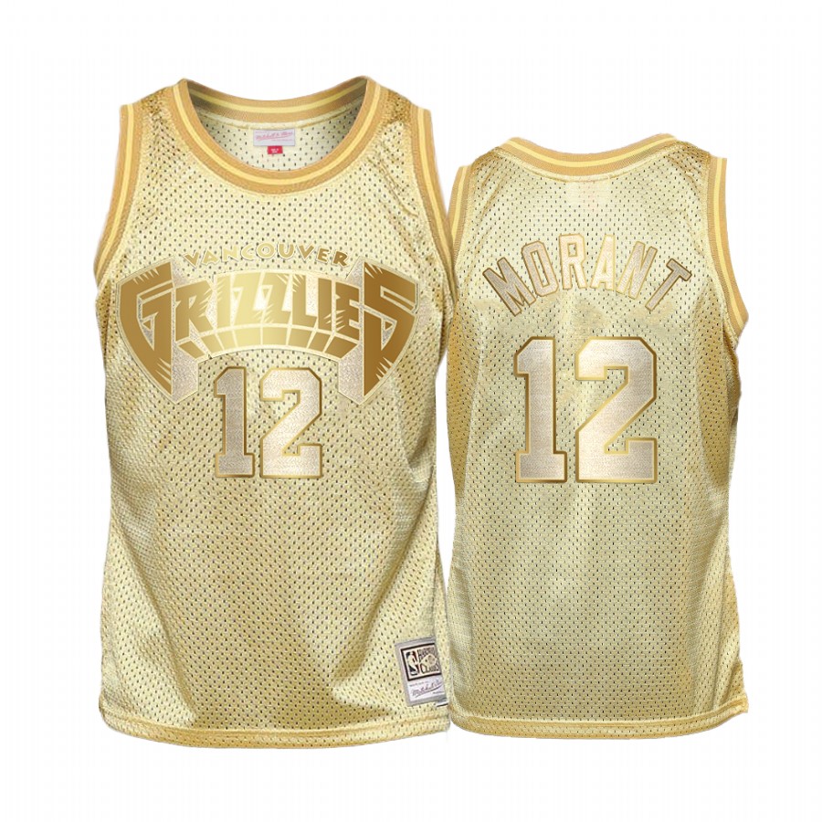Ja Morant #12 Memphis Grizzlies Golden Midas SM Jersey