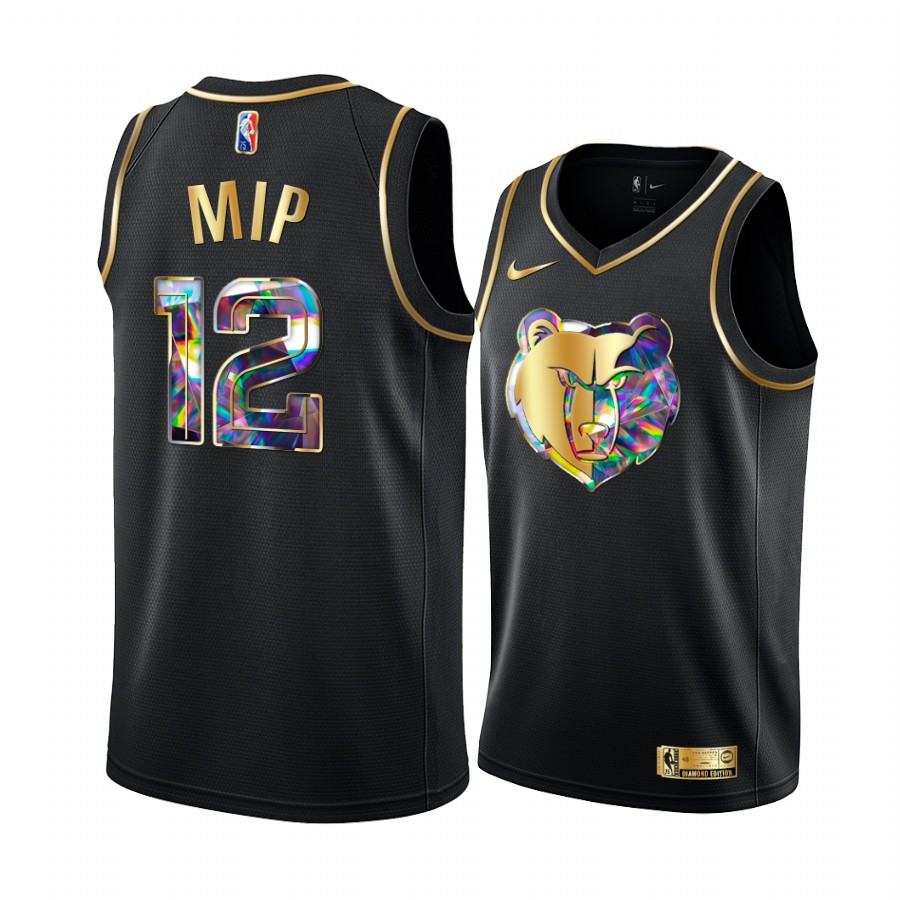 Ja Morant MIP Memphis Grizzlies #12 Black Jersey Diamond Limited