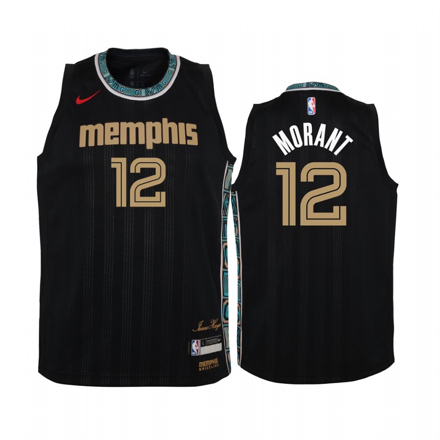 Ja Morant Memphis Grizzlies City Black Youth Jersey - Black Friday Gift