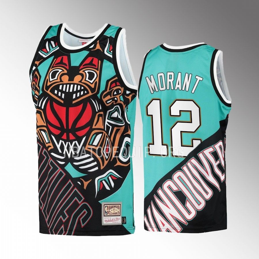 Ja Morant Memphis Grizzlies Fashion Tank Teal Big Face 5.0 Men Jersey