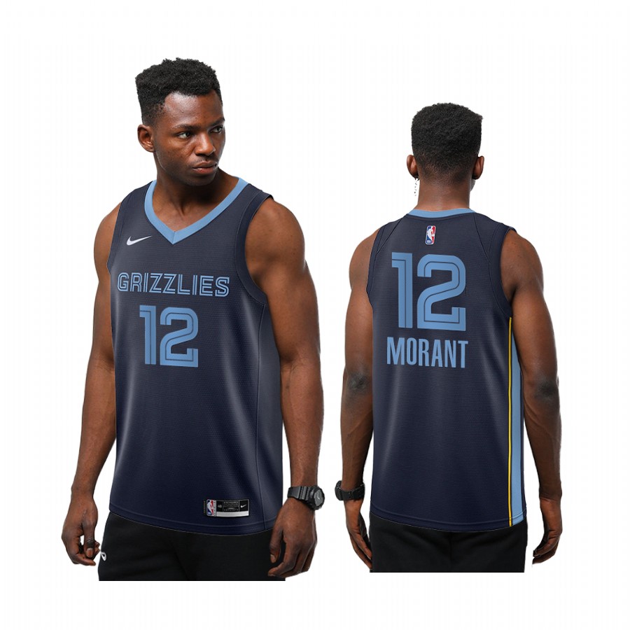 Ja Morant Memphis Grizzlies Navy Icon Jersey
