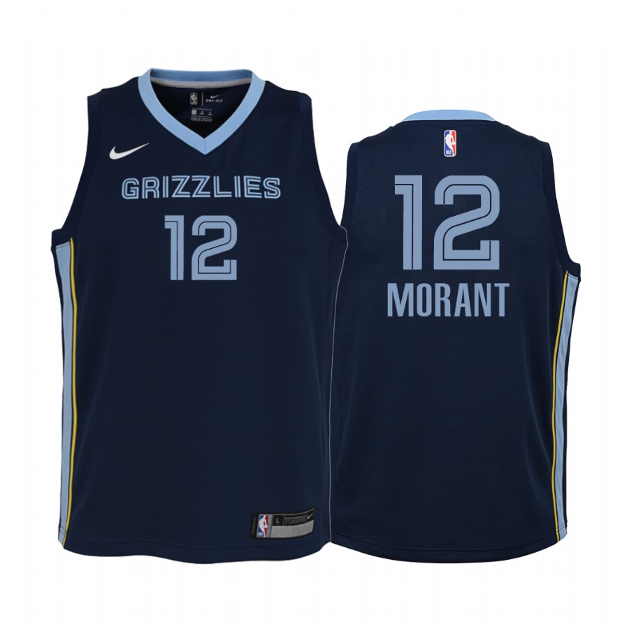 Ja Morant Memphis Grizzlies Youth Navy Icon Jersey Jumpman