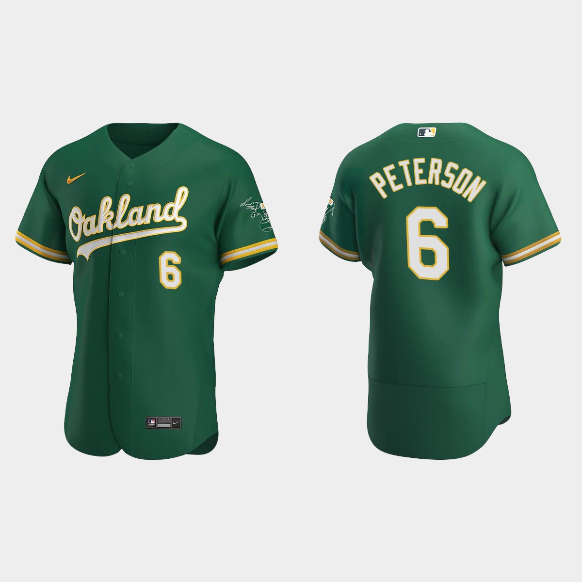 Jace Peterson Oakland Athletics Alternate Jersey - Kelly Green