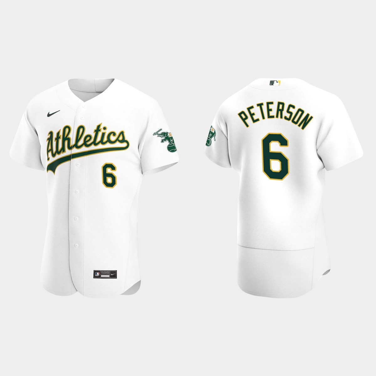Jace Peterson Oakland Athletics Home Jersey - White