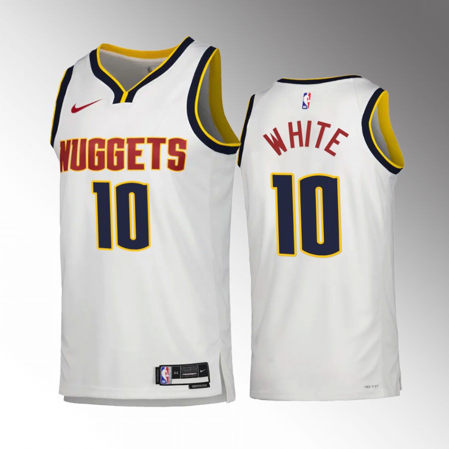 Jack White Denver Nuggets #10 White Jersey Association Edition Swingman