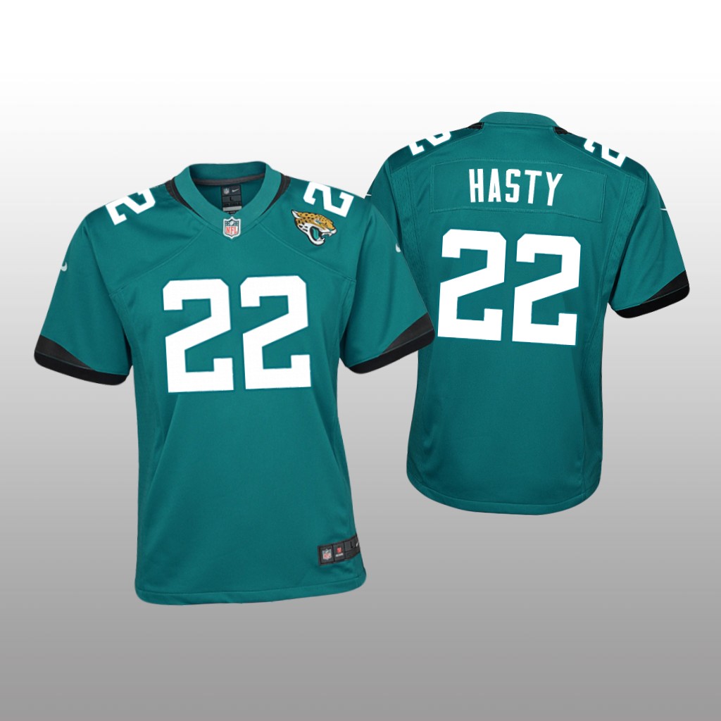 Jacksonville Jaguars JaMycal Hasty Teal Jersey Game - Youth