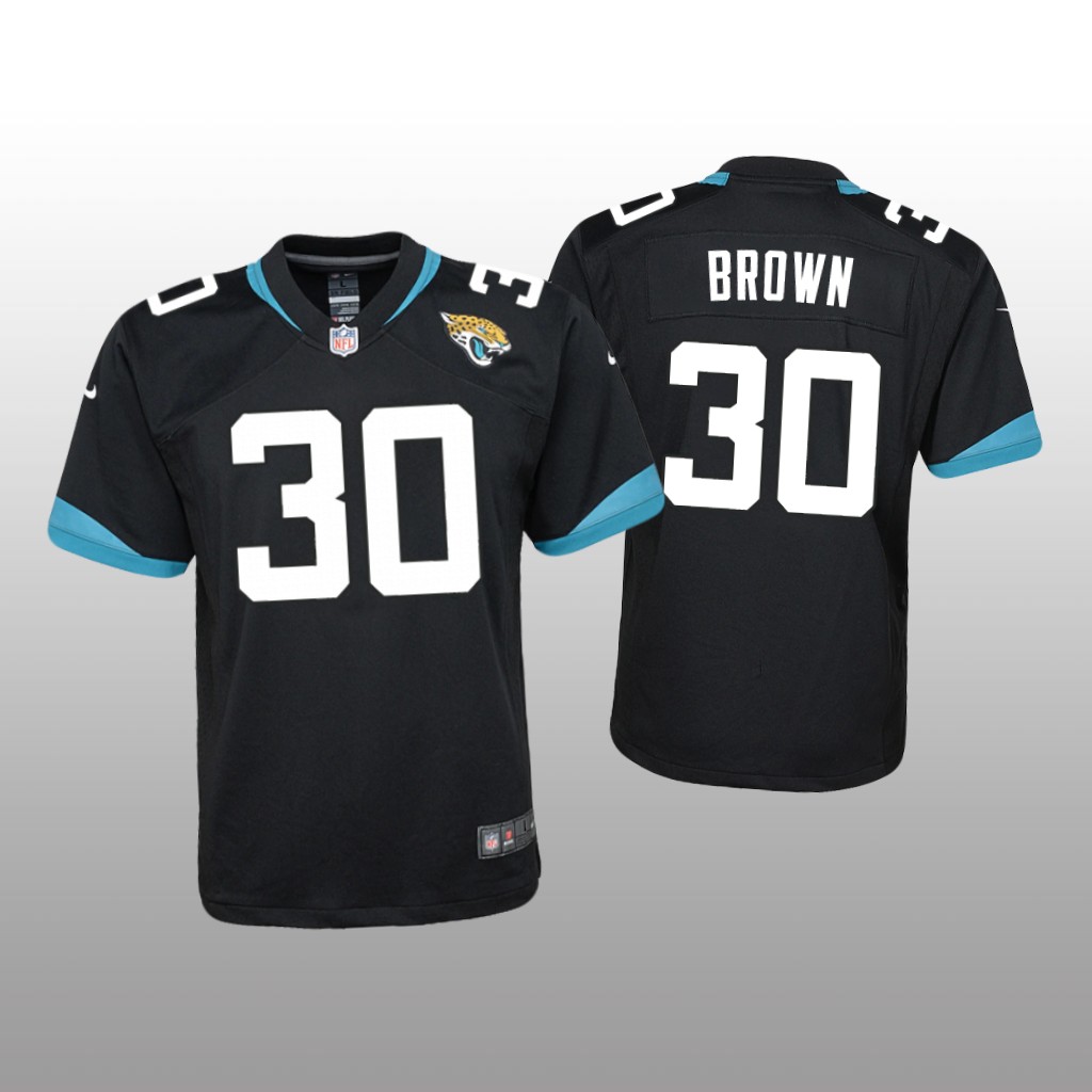 Jacksonville Jaguars Montaric Brown Black Jersey Game - Youth